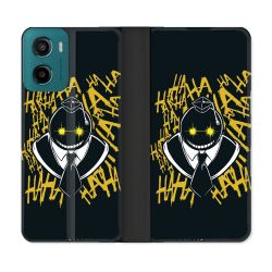 Housse cuir portefeuille Pour Motorola G05 / E15 Manga Assassination Classroom Kuro Noir