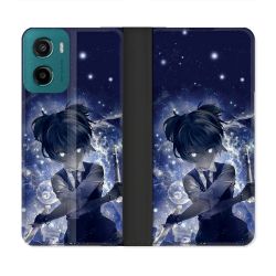 Housse cuir portefeuille Pour Motorola G05 / E15 Manga Assassination Classroom Nagisa