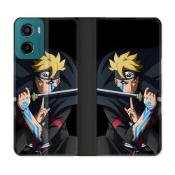 Housse cuir portefeuille Pour Motorola G05 / E15 Manga Boruto Tatouage