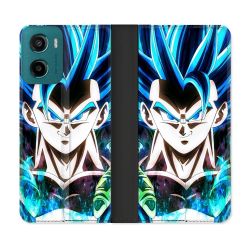 Housse cuir portefeuille Pour Motorola G05 / E15 Manga Dragon Ball Gogeta Visage