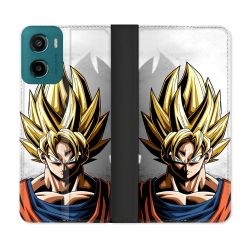 Housse cuir portefeuille Pour Motorola G05 / E15 Manga Dragon Ball Sangoku Portrait
