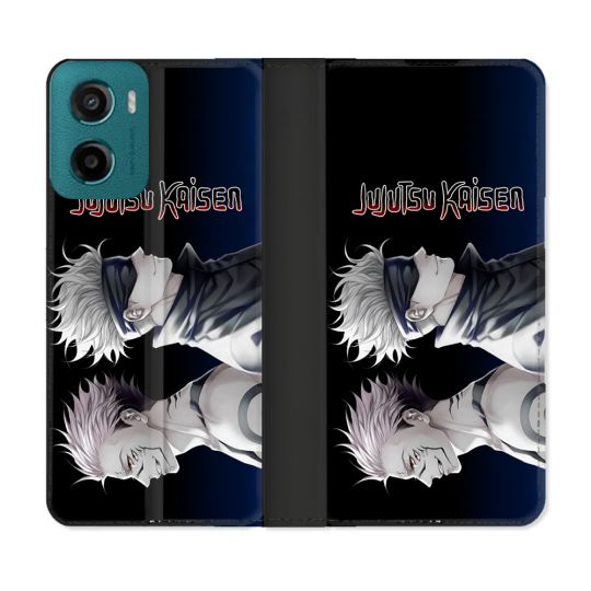 Housse cuir portefeuille Pour Motorola G05 / E15 Manga Jujutsu Kaisen
