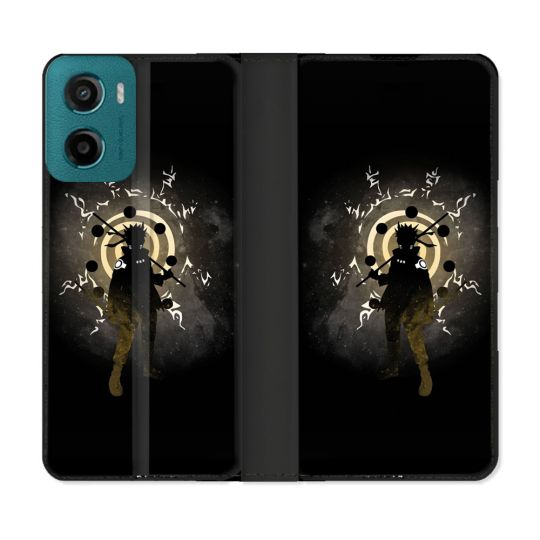 Housse cuir portefeuille Pour Motorola G05 / E15 Manga Naruto Sage
