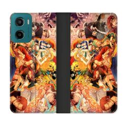 Housse cuir portefeuille Pour Motorola G05 / E15 Manga One Piece Nakama