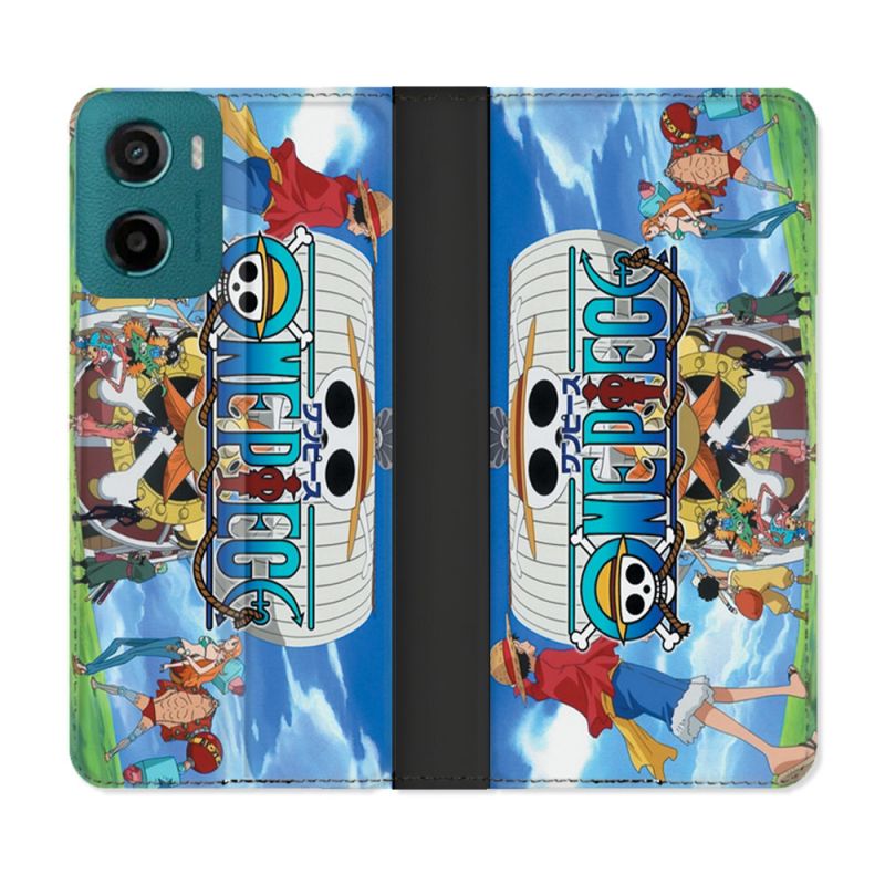 Housse cuir portefeuille Pour Motorola G05 / E15 Manga One Piece Sunny