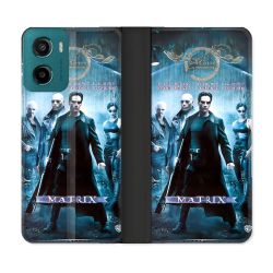 Housse cuir portefeuille Pour Motorola G05 / E15 Matrix Affiche