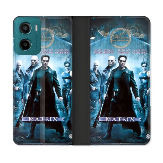 Housse cuir portefeuille Pour Motorola G05 / E15 Matrix Affiche