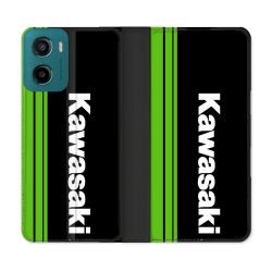 Housse cuir portefeuille Pour Motorola G05 / E15 Moto Kawasaki