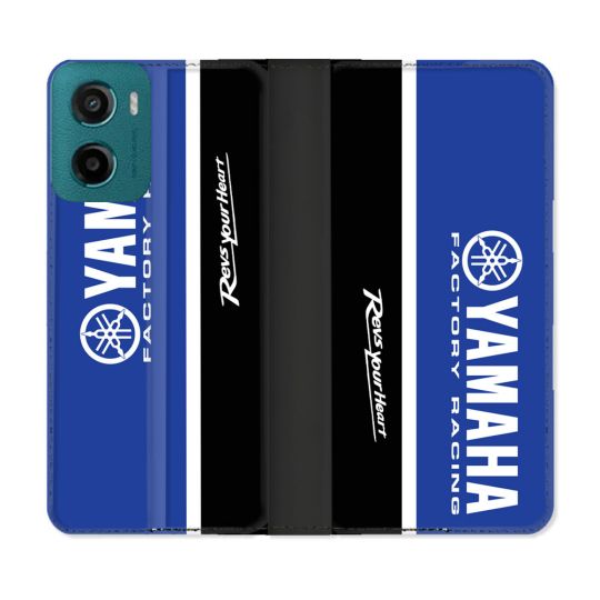 Housse cuir portefeuille Pour Motorola G05 / E15 Moto Yamaha