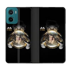 Housse cuir portefeuille Pour Motorola G05 / E15 Musique Jul Affiche