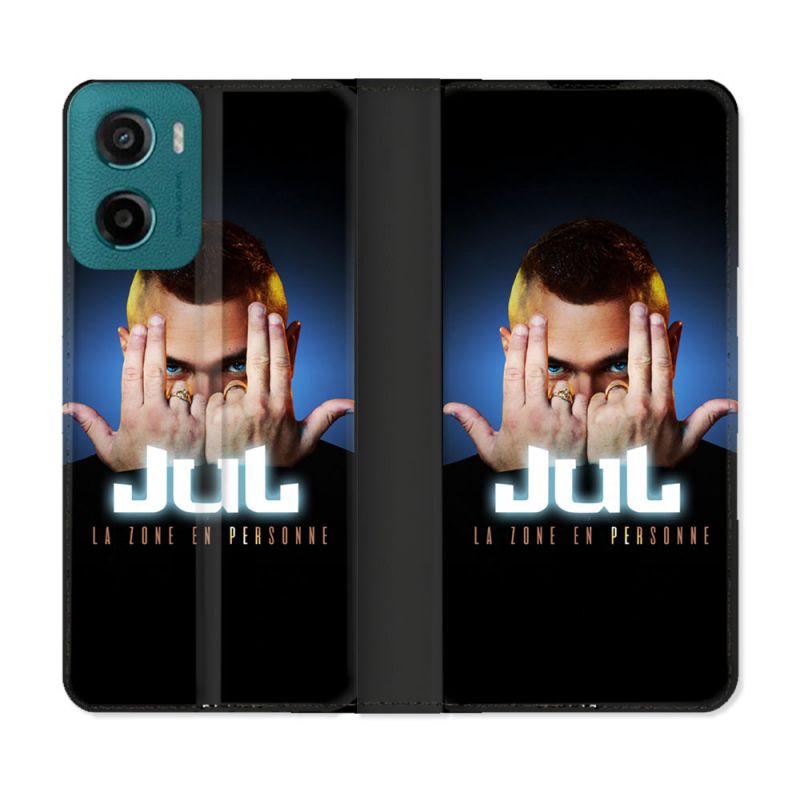 Housse cuir portefeuille Pour Motorola G05 / E15 Musique Jul Signe
