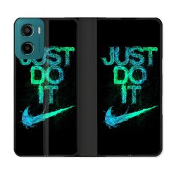 Housse cuir portefeuille Pour Motorola G05 / E15 Nike Just Do It