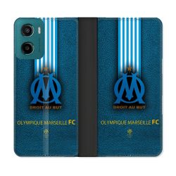 Housse cuir portefeuille Pour Motorola G05 / E15 Olympique Marseille OM Bande