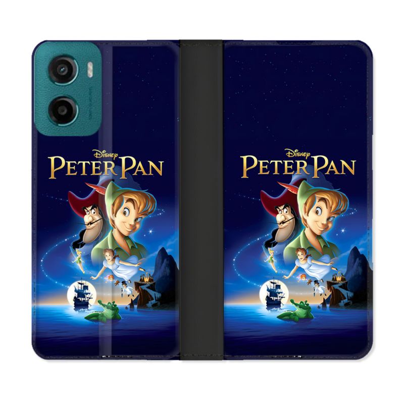 Housse cuir portefeuille Pour Motorola G05 / E15 Peter Pan Affiche