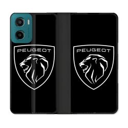 Housse cuir portefeuille Pour Motorola G05 / E15 Peugeot