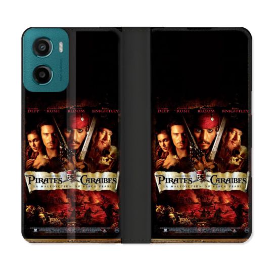 Housse cuir portefeuille Pour Motorola G05 / E15 Pirate Des Caraibes