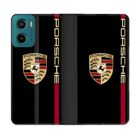 Housse cuir portefeuille Pour Motorola G05 / E15 Porsche Line