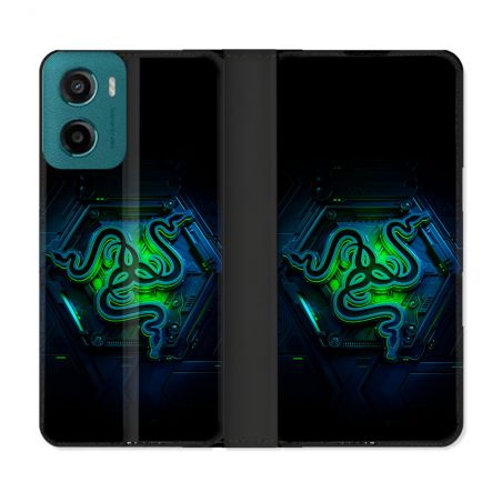 Housse cuir portefeuille Pour Motorola G05 / E15 Razer