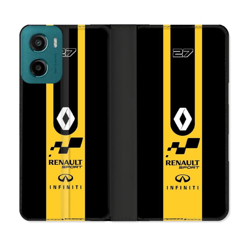 Housse cuir portefeuille Pour Motorola G05 / E15 Renault