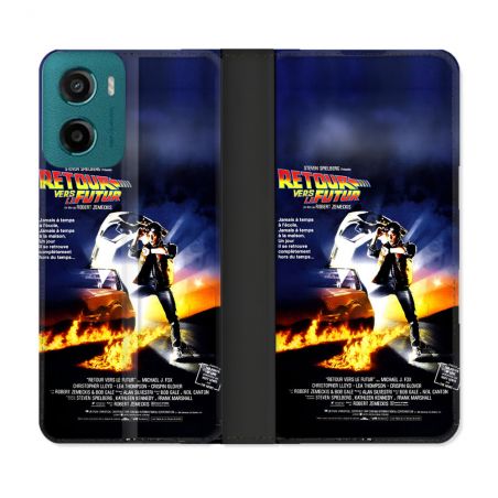 Housse cuir portefeuille Pour Motorola G05 / E15 Retour Vers Le Futur Affiche