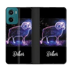 Housse cuir portefeuille Pour Motorola G05 / E15 Signe Zodiaque 2 Bélier