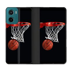 Housse cuir portefeuille Pour Motorola G05 / E15 Sport Basket Panier