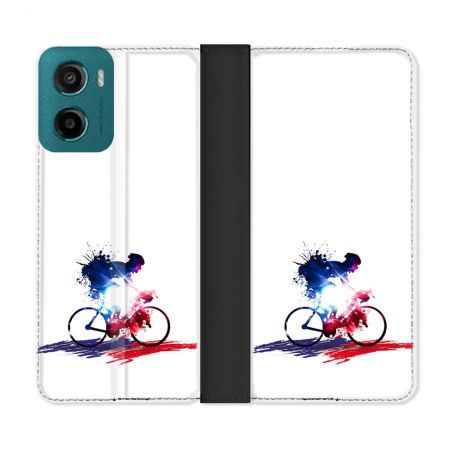 Housse cuir portefeuille Pour Motorola G05 / E15 Sport Cyclisme France