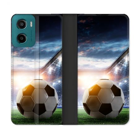 Housse cuir portefeuille Pour Motorola G05 / E15 Sport Football Stade