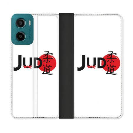 Housse cuir portefeuille Pour Motorola G05 / E15 Sport Judo Logo