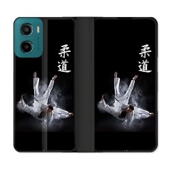 Housse cuir portefeuille Pour Motorola G05 / E15 Sport Judo Noir