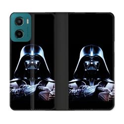 Housse cuir portefeuille Pour Motorola G05 / E15 Star Wars - Dark Vador Noir