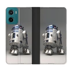 Housse cuir portefeuille Pour Motorola G05 / E15 Star Wars - R2D2