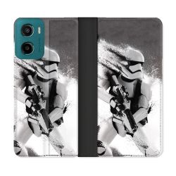 Housse cuir portefeuille Pour Motorola G05 / E15 Star Wars - Trooper