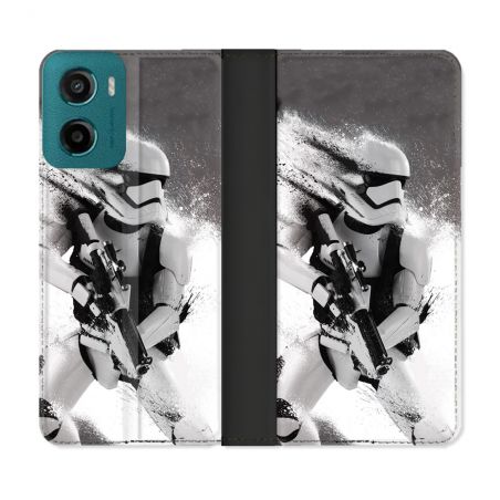 Housse cuir portefeuille Pour Motorola G05 / E15 Star Wars - Trooper