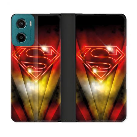 Housse cuir portefeuille Pour Motorola G05 / E15 Superman Logo