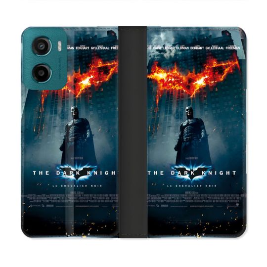 Housse cuir portefeuille Pour Motorola G05 / E15 The Dark Night