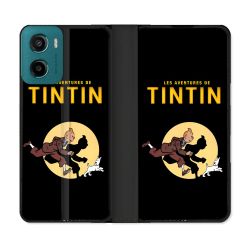 Housse cuir portefeuille Pour Motorola G05 / E15 Tintin Classique