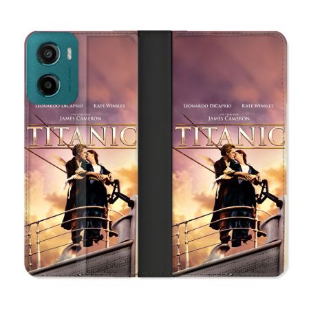 Housse cuir portefeuille Pour Motorola G05 / E15 Titanic