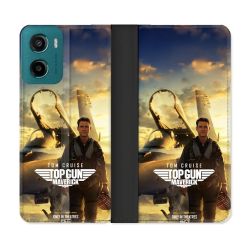 Housse cuir portefeuille Pour Motorola G05 / E15 Top Gun