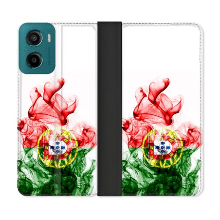 Housse cuir portefeuille Pour Motorola G05 / E15 Voyage Portugal Flamme