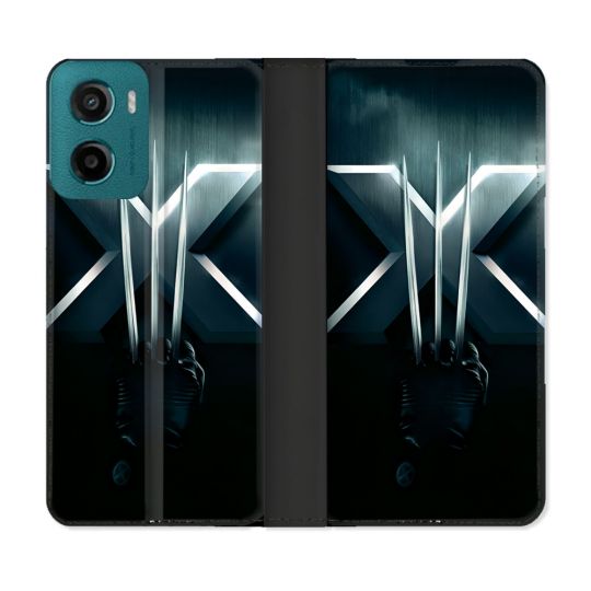 Housse cuir portefeuille Pour Motorola G05 / E15 Xmen