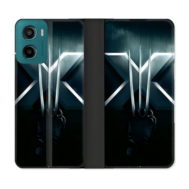 Housse cuir portefeuille Pour Motorola G05 / E15 Xmen