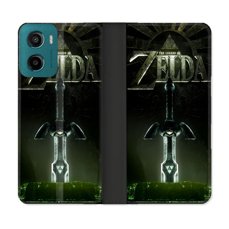 Housse cuir portefeuille Pour Motorola G05 / E15 Zelda