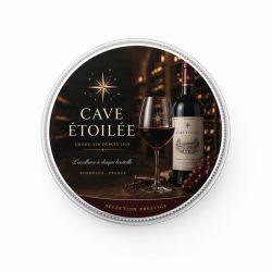 100 Boites Métal Rondes Argentées Personnalisées 65x50mm 125ml