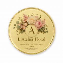 100 Boites Métal Rondes Dorées Personnalisées61x48mm 100ml
