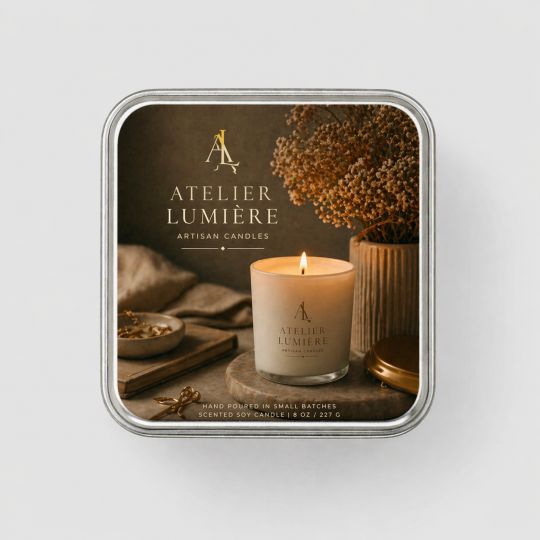 12 Boites Métal Carrées Argentées Personnalisées 152x152x63mm 1100 ml