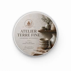 50 Boites Métal Rondes Argentées Personnalisées108x45mm 350ml
