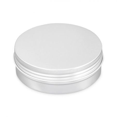 100 Boites Métal Rondes Argentées Personnalisées81x27mm 100ml