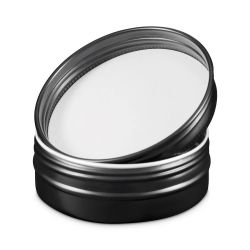 100 Boites Métal Rondes Noires Personnalisées58x27mm 50ml