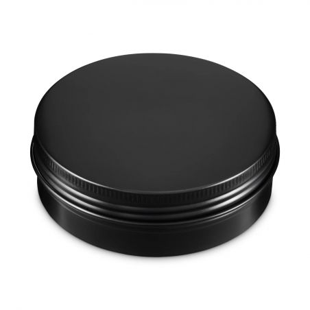 100 Boites Métal Rondes Noires Personnalisées81x27mm 100ml